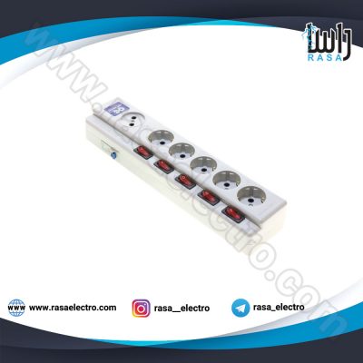 سیم-سیار-چند-خانه-فیوز-دار-1+5-پارت-الکتریک